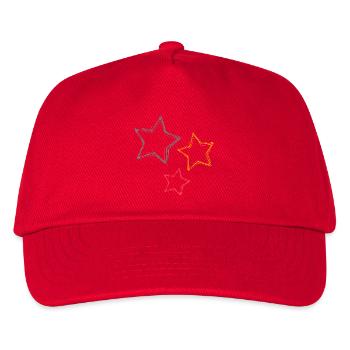Colorful stars with an artistic atmosphere - Kids’ Baseball Cap - red - Front