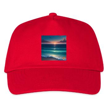 Coucher de Soleil Atlantique sur la Mer Tranquille - Casquette de baseball Enfant - rouge - Devant