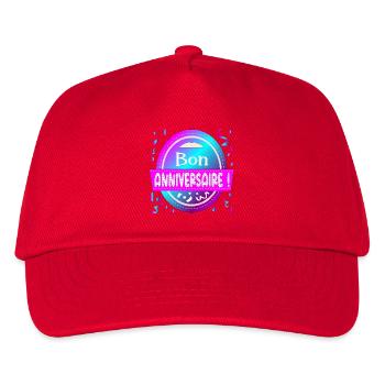 Alles Gute zum Geburtstag - Konfetti - Kinder Basecap - Rot - Vorne