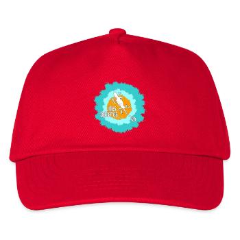 Baleares Gecko Illustration - Kinder Basecap - Rot - Vorne