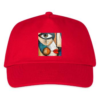 Portrait abstrait géométrique expressif - Casquette de baseball Enfant - rouge - Devant