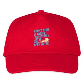 Jetski Ocean Freedom Rider Grafik - Kinder Basecap - Rot - Vorne
