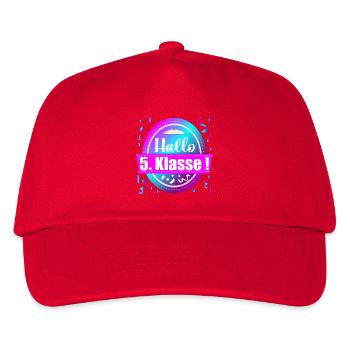 START OF SCHOOL FIFTH GRADERS 5th grade - Kids’ Baseball Cap - red - Front