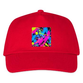 Abstract Neon Color Spot - Kids’ Baseball Cap - red - Front