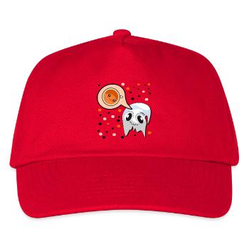 AUTUMN HALLOWEEN GHOST PUMPKIN SPICE - Kids’ Baseball Cap - red - Front