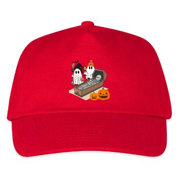 Gruselige Halloween-Geister und Skelett-Design - Kinder Basecap - Rot - Vorne