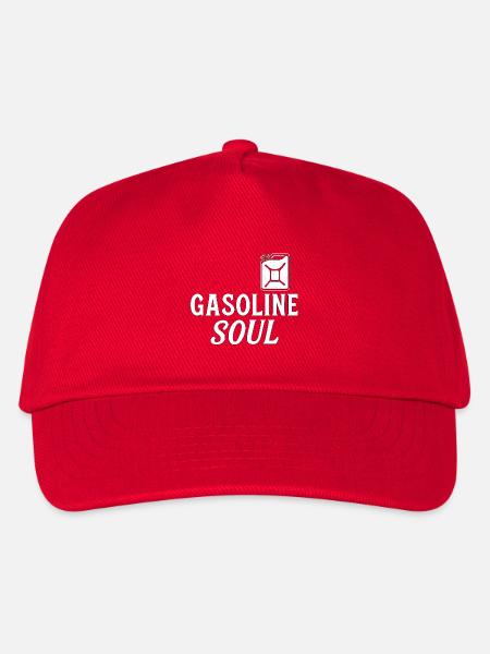 Benzin Seele – Vintage Biker Design - Kinder Basecap - Rot