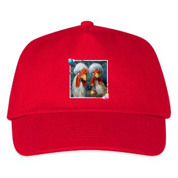 Kreative surreal Hahnen-Dekore mit Turban Netzwerk - Kinder Basecap - Rot - Vorne