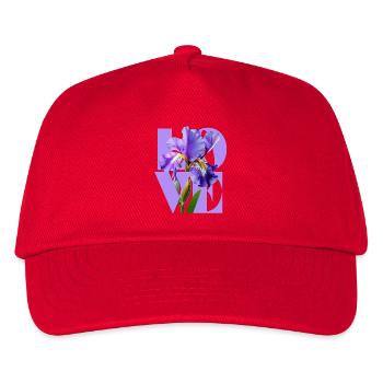 Élégant Iris Violet Design Floral - Casquette de baseball Enfant - rouge - Devant