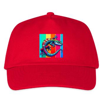 Gecko - Kinder Basecap - Rot - Vorne