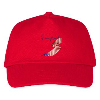 American Pride Wrapped Flag - Kids’ Baseball Cap - red - Front