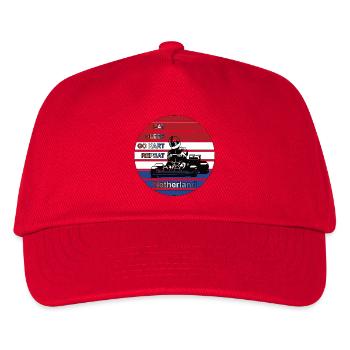 Kartfahrer Netherland Design - Kinder Basecap - Rot - Vorne