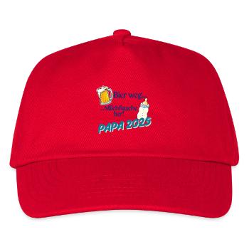 Dad 2025 – Beer gone, milk bottle here! - Kids’ Baseball Cap - red - Front