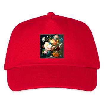 Composition florale de style baroque Peintre flamand - Casquette de baseball Enfant - rouge - Devant