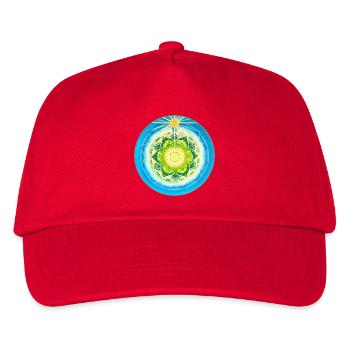 Lebendiges lichtvolles Mandala - Kinder Basecap - Rot - Vorne