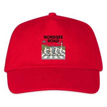 Nordseeroad Möwen - Kinder Basecap - Rot - Vorne
