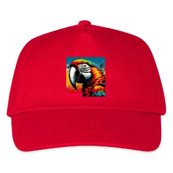 Papagei - Kinder Basecap - Rot - Vorne