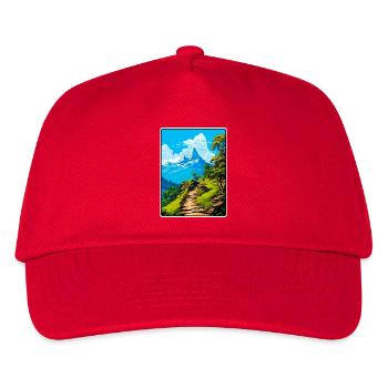 Poon Hill Nepal Snow Peak Trail Abenteuer - Kinder Basecap - Rot - Vorne