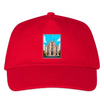 Mailand, Italien: Gotische Kathedrale unter strahlendem Himmel - Kinder Basecap - Rot - Vorne