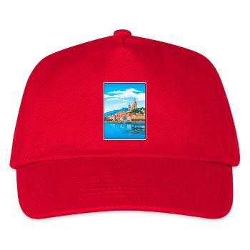 San Sebastián Spanien Mittelmeerhafen Aussicht - Kinder Basecap - Rot - Vorne