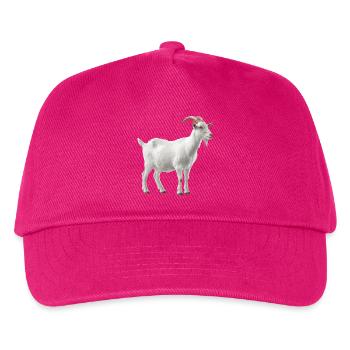 White Mountain Goat Portrait - Kids’ Baseball Cap - fuchsia - Front