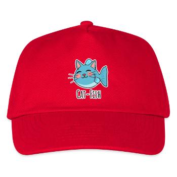 Cat-Fish - Half Cat, Half Fish or a Catfish! - Kids’ Baseball Cap - red - Front