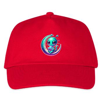 Alien Lulu on Lunar Crescent - Kids’ Baseball Cap - red - Front