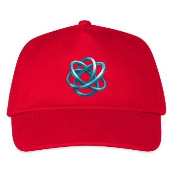 Blue braided knot design - Kids’ Baseball Cap - red - Front