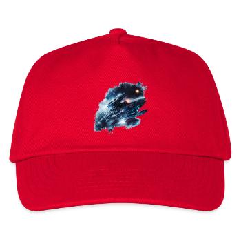 Nebelstern Raumjäger, SciFi-Ufo - Kinder Basecap - Rot - Vorne