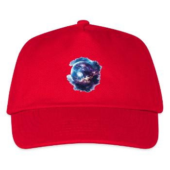 Kosmischer Wirbel Galaxie - Kinder Basecap - Rot - Vorne