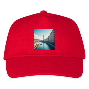 Tour horloge et canal urbain européen - Casquette de baseball Enfant - rouge - Devant