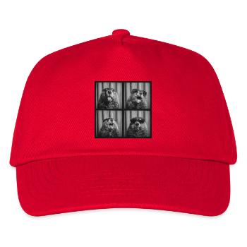 Funny Beaver Sunglasses Photo Booth - Kids’ Baseball Cap - red - Front