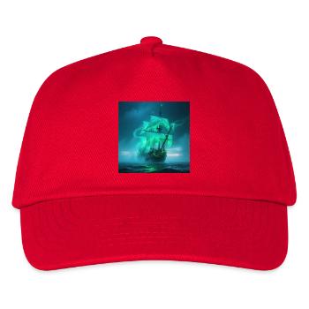 Navire fantôme vert fluo dans le brouillard - Casquette de baseball Enfant - rouge - Devant