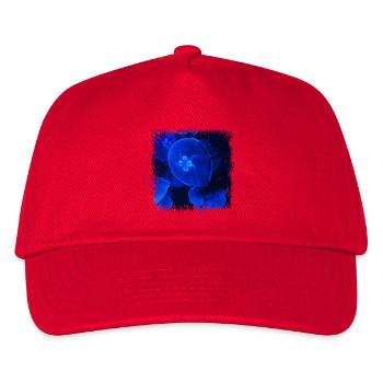 Quallen im blauen Tiefseelicht - Kinder Basecap - Rot - Vorne