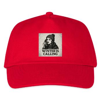 Winter is calling - Kids’ Baseball Cap - red - Front