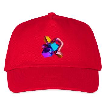 Abstract 3D Geometry Shapes Colorful - Kids’ Baseball Cap - red - Front