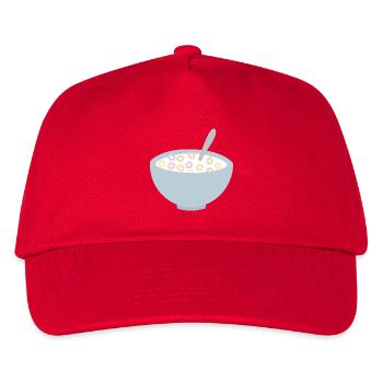 Pastel Cereal Bowl Illustration - Kids’ Baseball Cap - red - Front