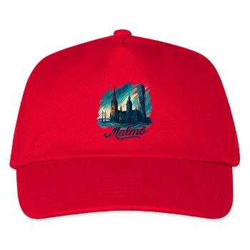 Malmö Stadt Schweden cool maritim Geschenk - Kinder Basecap - Rot - Vorne
