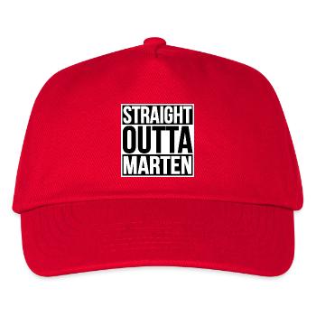 STRAIGHT OUTTA MARTEN - Kids’ Baseball Cap - red - Front