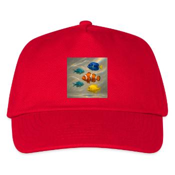 Fish Floating - Kids’ Baseball Cap - red - Front