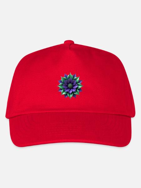 Purpur Grüne Blüte - Kinder Basecap - Rot