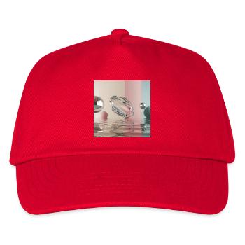 Reflets pastel dans sphère abstraite - Casquette de baseball Enfant - rouge - Devant