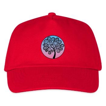 Black Spiral Tree of Life - Kids’ Baseball Cap - red - Front
