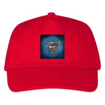 Steampunk Eye with Gears - Kids’ Baseball Cap - red - Front