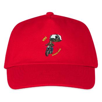 Ich lebe im Flugzeugmodus - Kinder Basecap - Rot - Vorne