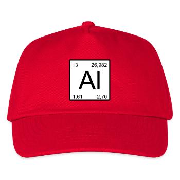 AI Aluminum Periodic Table Style Design - Kids’ Baseball Cap - red - Front