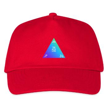 Triathlon Dreieck Gradient Logo - Kinder Basecap - Rot - Vorne