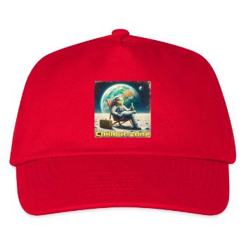 Chillout Zone Astronaut - Kinder Basecap - Rot - Vorne