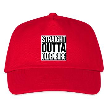 Straight Outta Oldenburg - Kinder Basecap - Rot - Vorne
