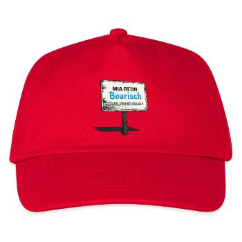 Mia Redn Boarisch   Bayrischer Dialekt Humor  - Kinder Basecap - Rot - Vorne